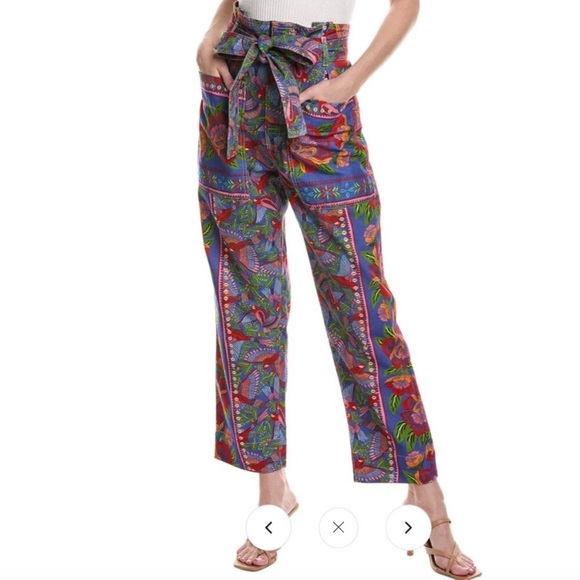 Farm Rio Macaw Flight Pant Size L - Picture 2 of 10